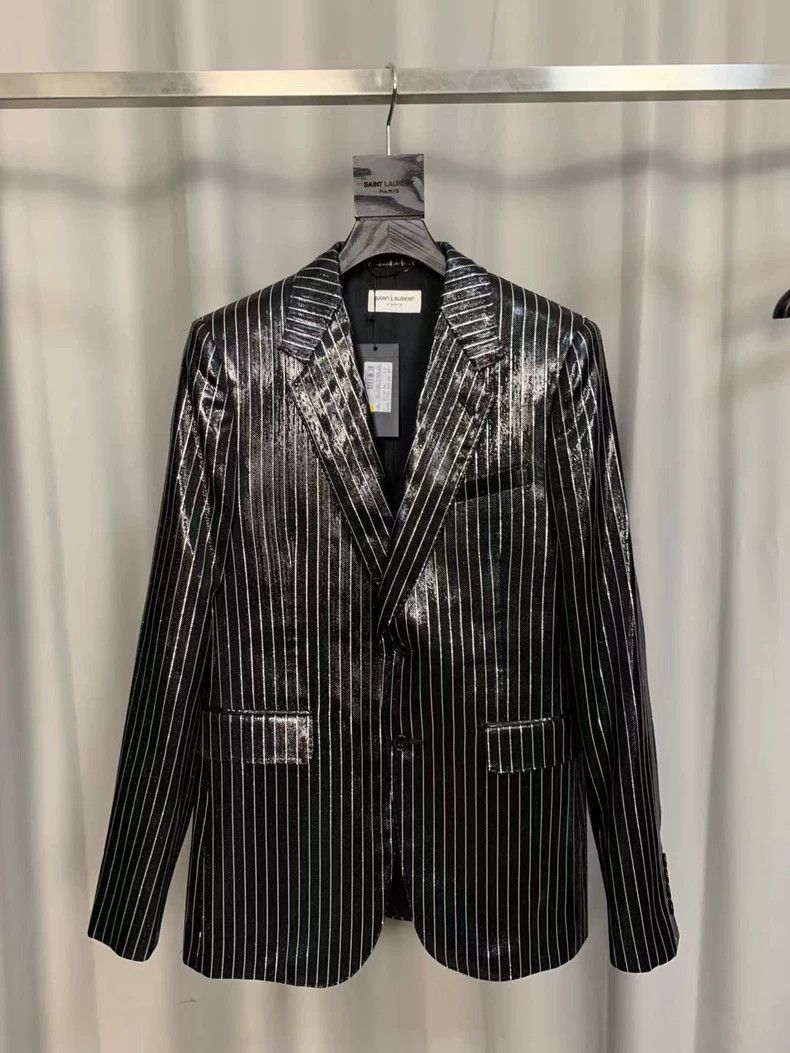 Saint Laurent FW2016 Striped Blazer-