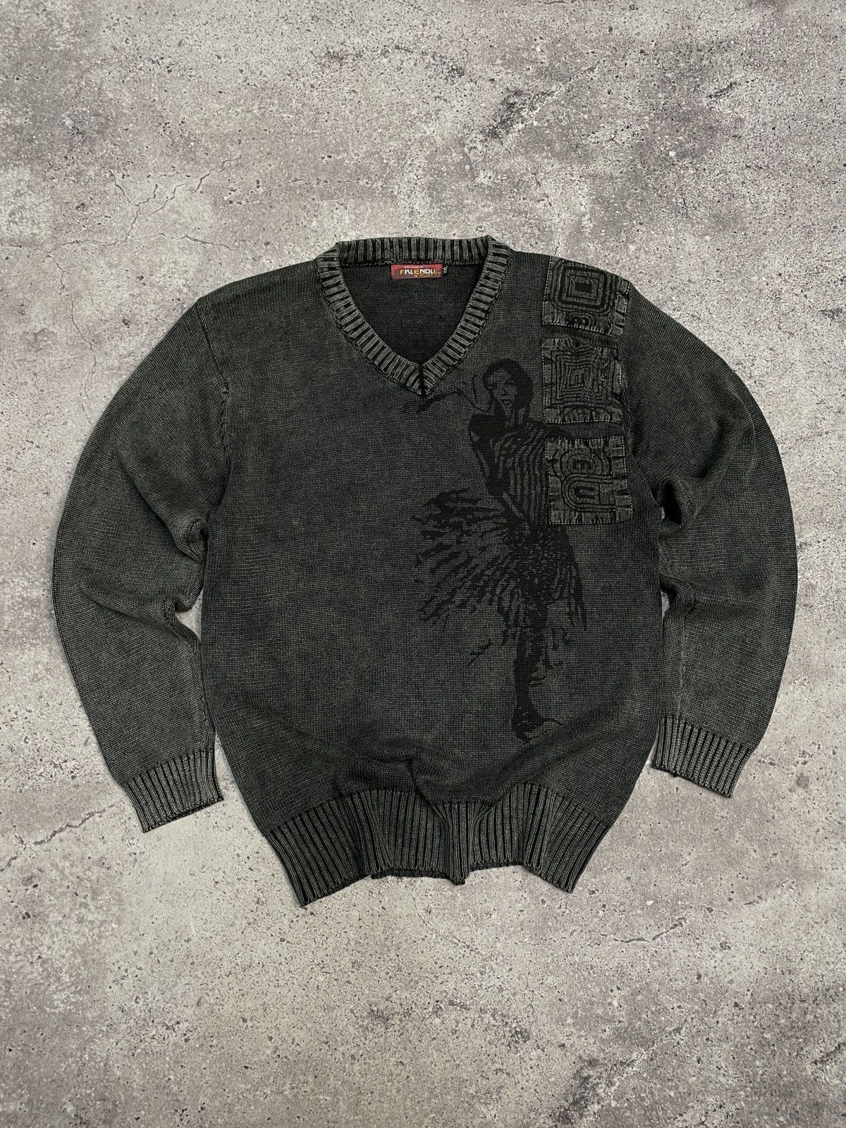 Vintage Vintage Diesel Style striped Sweater Faded Efect 00s knit Size US XL / EU 56 / 4 - 3 Thumbnail
