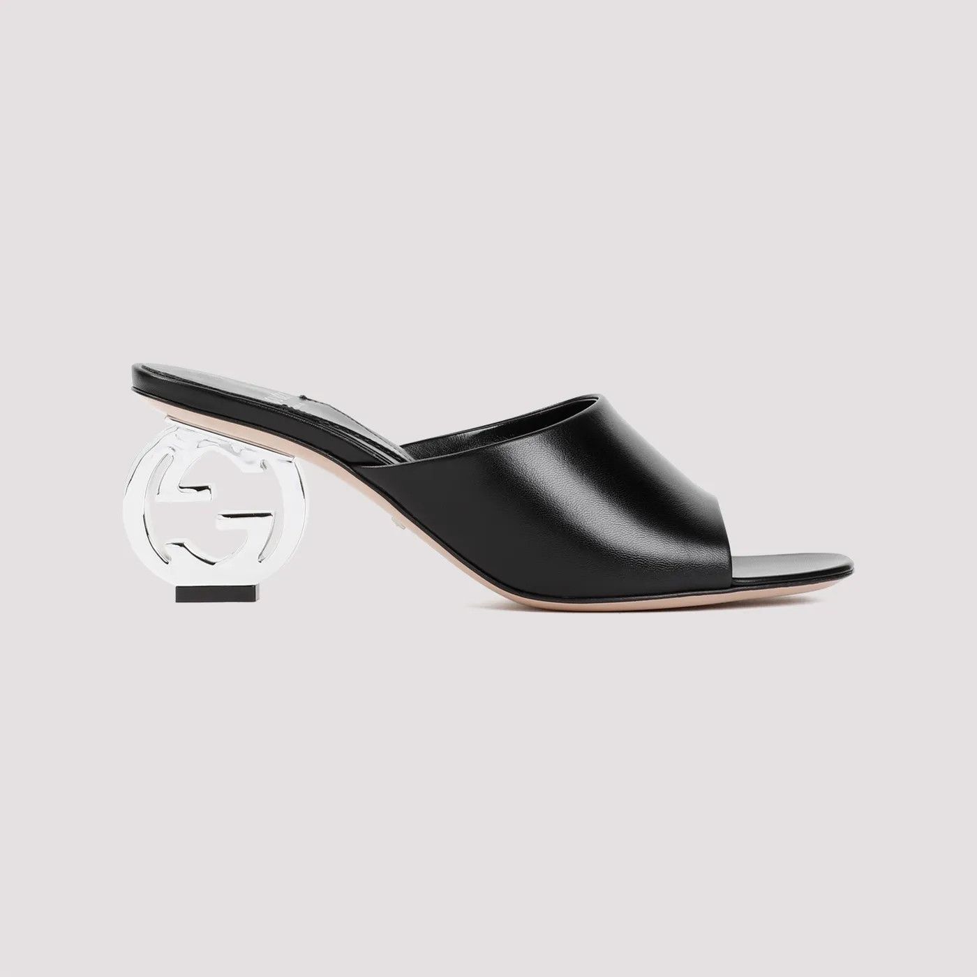 Gucci o1s1wg110125 Interlocking G Heel Sandals in Black Size US 6 / IT 36 - 1 Thumbnail