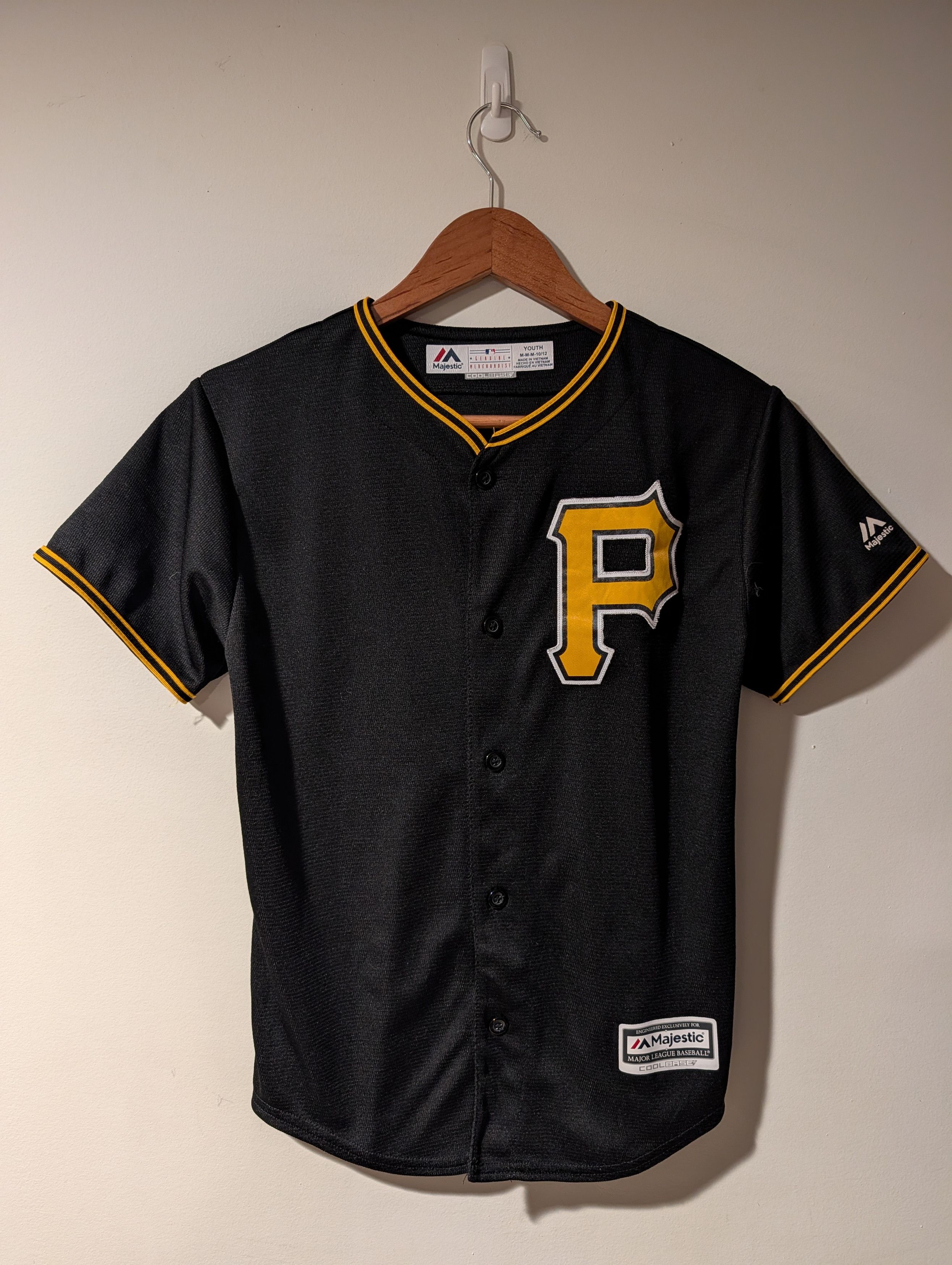 MLB Majestic Josh Harrison Pittsburgh Pirates Jersey Youth 10/12 Size US M / EU 48-50 / 2 - 1 Thumbnail