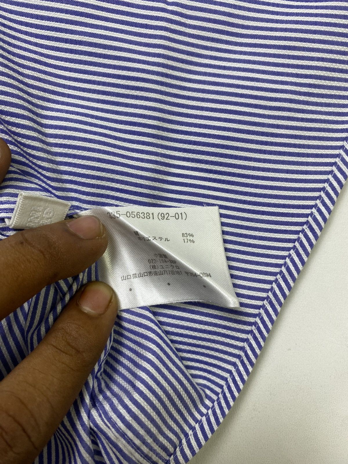 Designer × Uniqlo Vintage Uniqlo Striped button shirt short sleeve Size US M / EU 48-50 / 2 - 6 Thumbnail