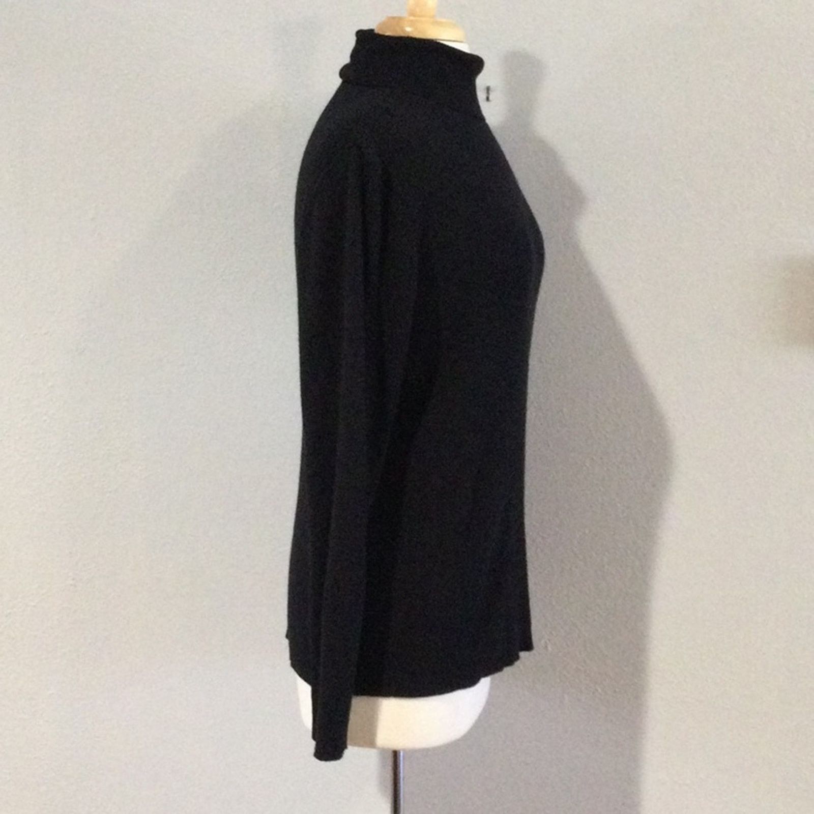 Other Cato Est. 1946 Black Rib Knit Turtleneck Size 22/24 W Size 4XL / US 24-26 - 4 Thumbnail