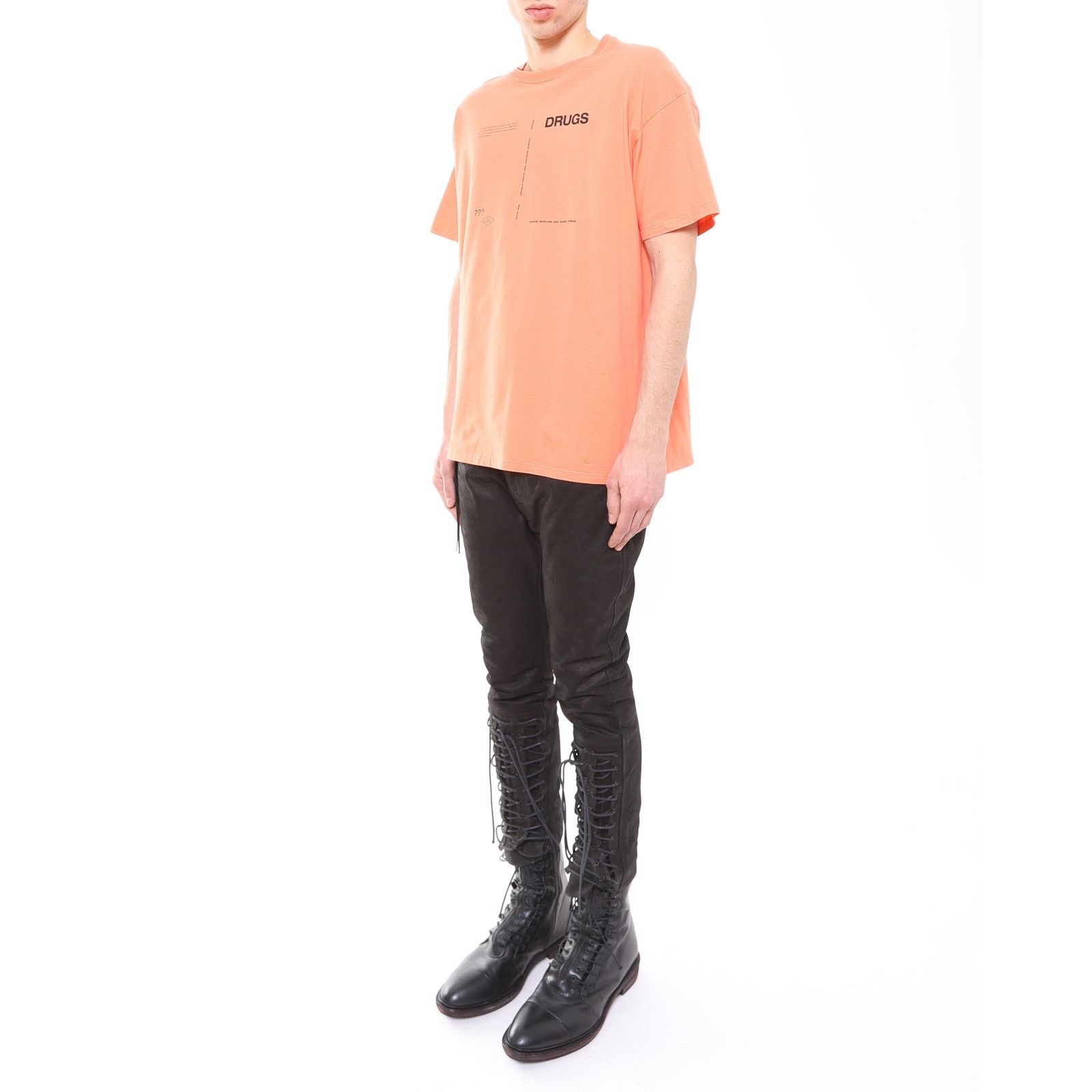 Raf Simons SS19 Drugs Print T-Shirt in Orange Cotton Size US S / EU 44-46 / 1 - 5 Thumbnail