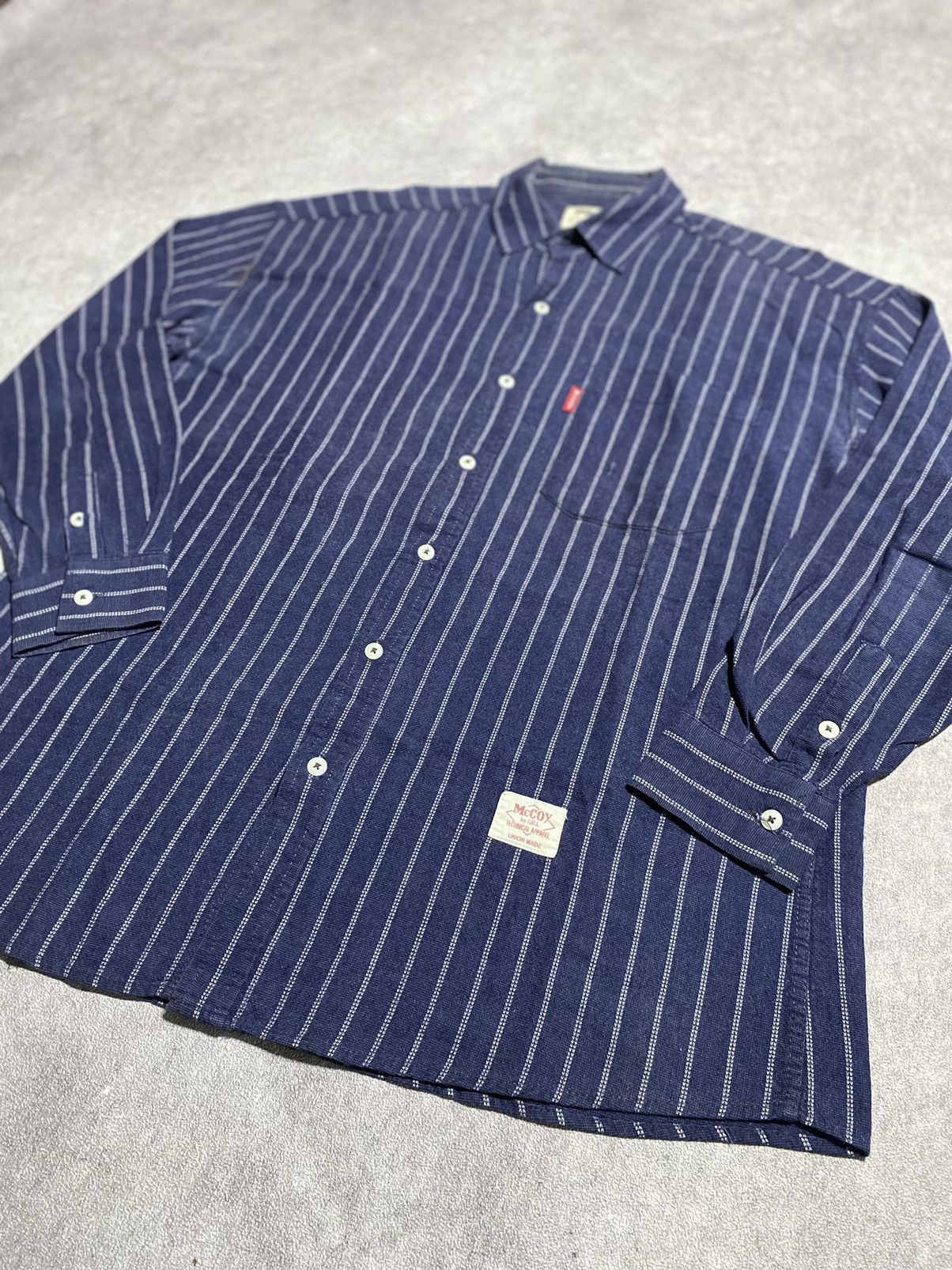 The Real McCoy's McCoy Industry Stripe Shirt Size US L / EU 52-54 / 3 - 2 Thumbnail