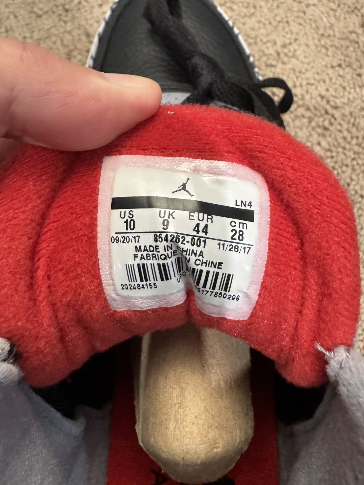 Jordan Brand Jordan 3 Black Cement 2018 Size US 10 / EU 43 - 5 Thumbnail