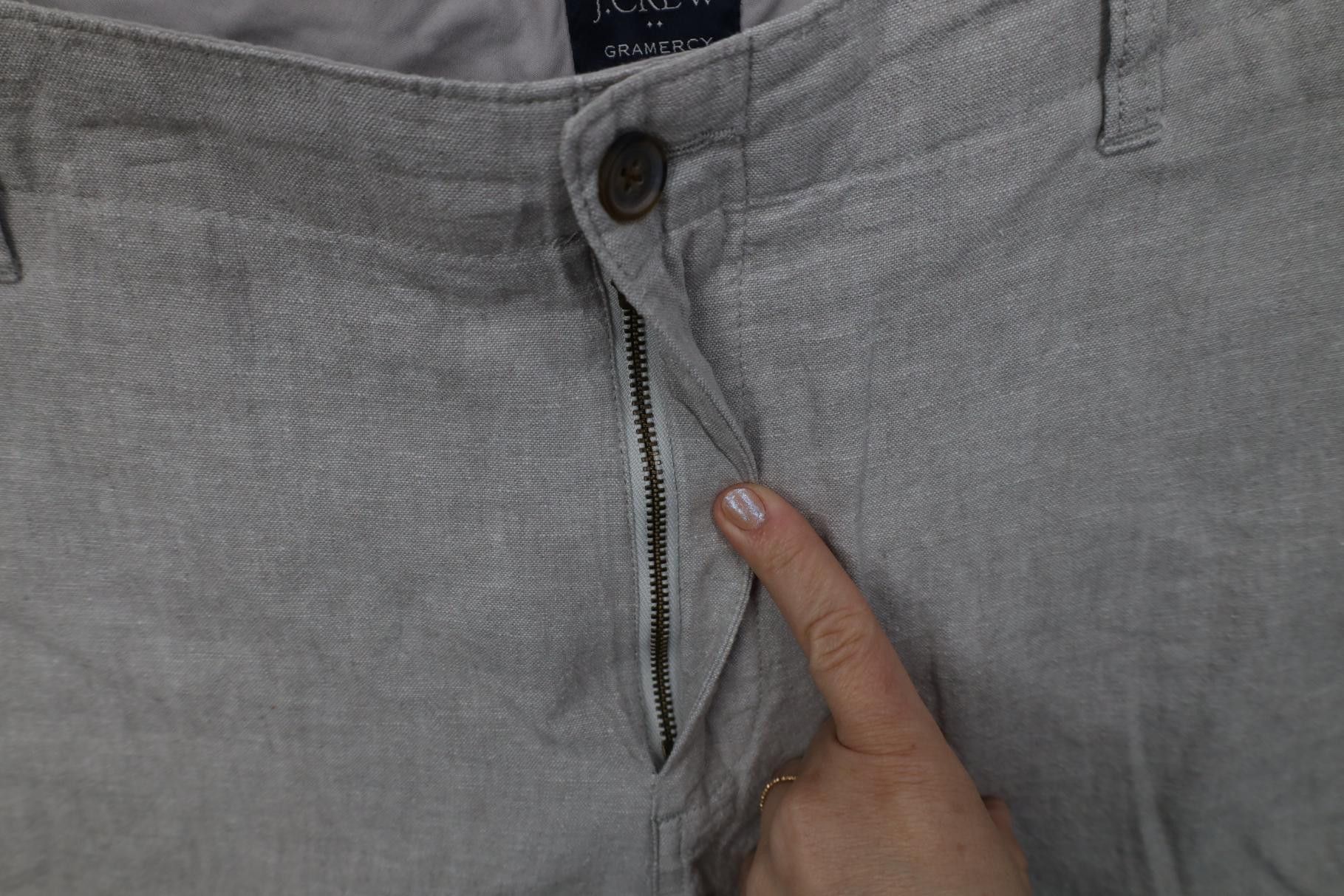 J.Crew Vintage Y2K J Crew Linen Blend Above Knee Chino Shorts Gray Size US 36 / EU 52 - 5 Thumbnail
