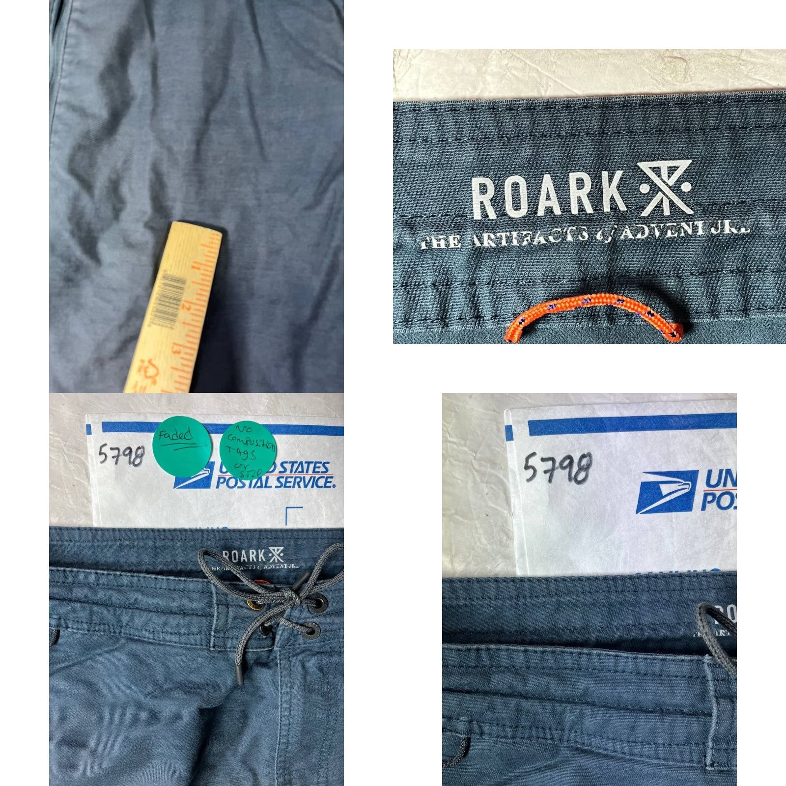 Roark Roark Shorts Boardshorts Drawstring Blue Men's Size 33 No Size tag See Pics Size ONE SIZE - 8 Thumbnail