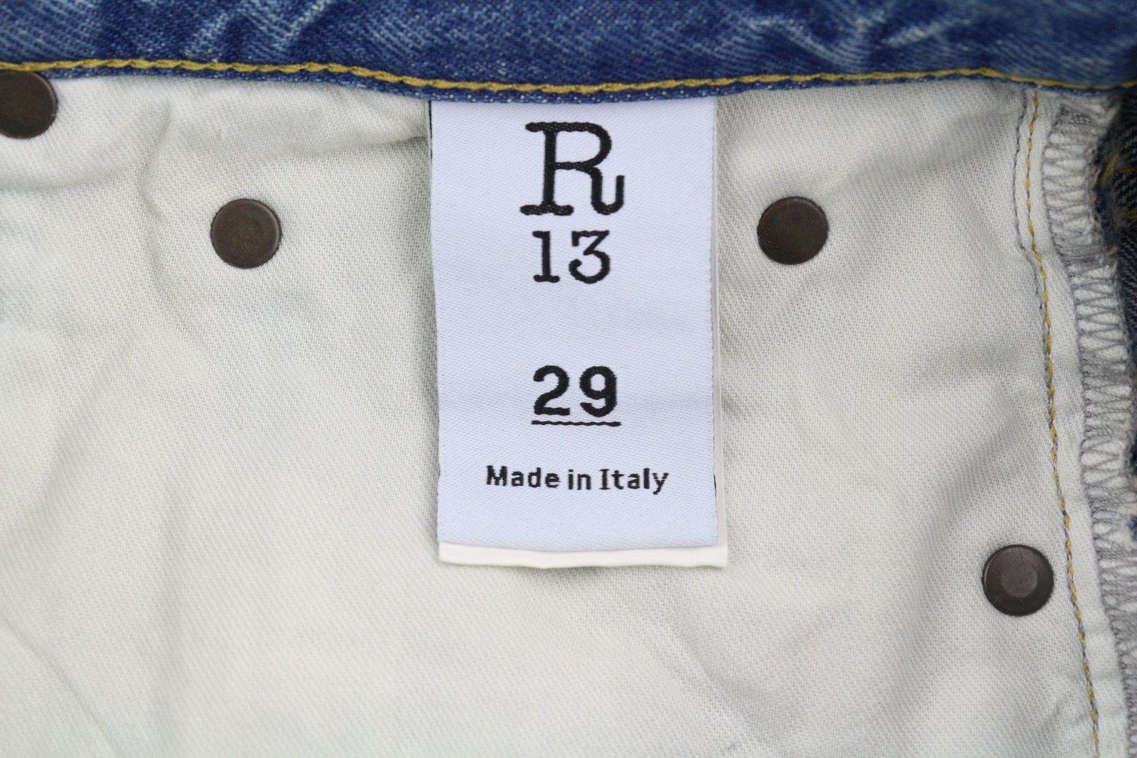 R13 D'ARCY LOOSE 29 Veiled Blue Washed Zip Fly Denin 84414 Size 29" - 9 Thumbnail