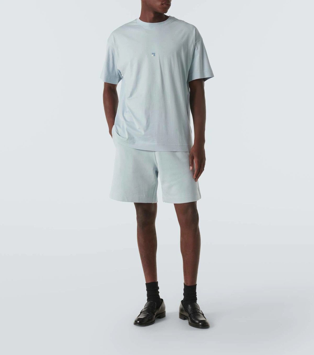 Givenchy Light Blue Embroidered 4G Logo Oversized T-Shirt Size US M / EU 48-50 / 2 - 3 Thumbnail