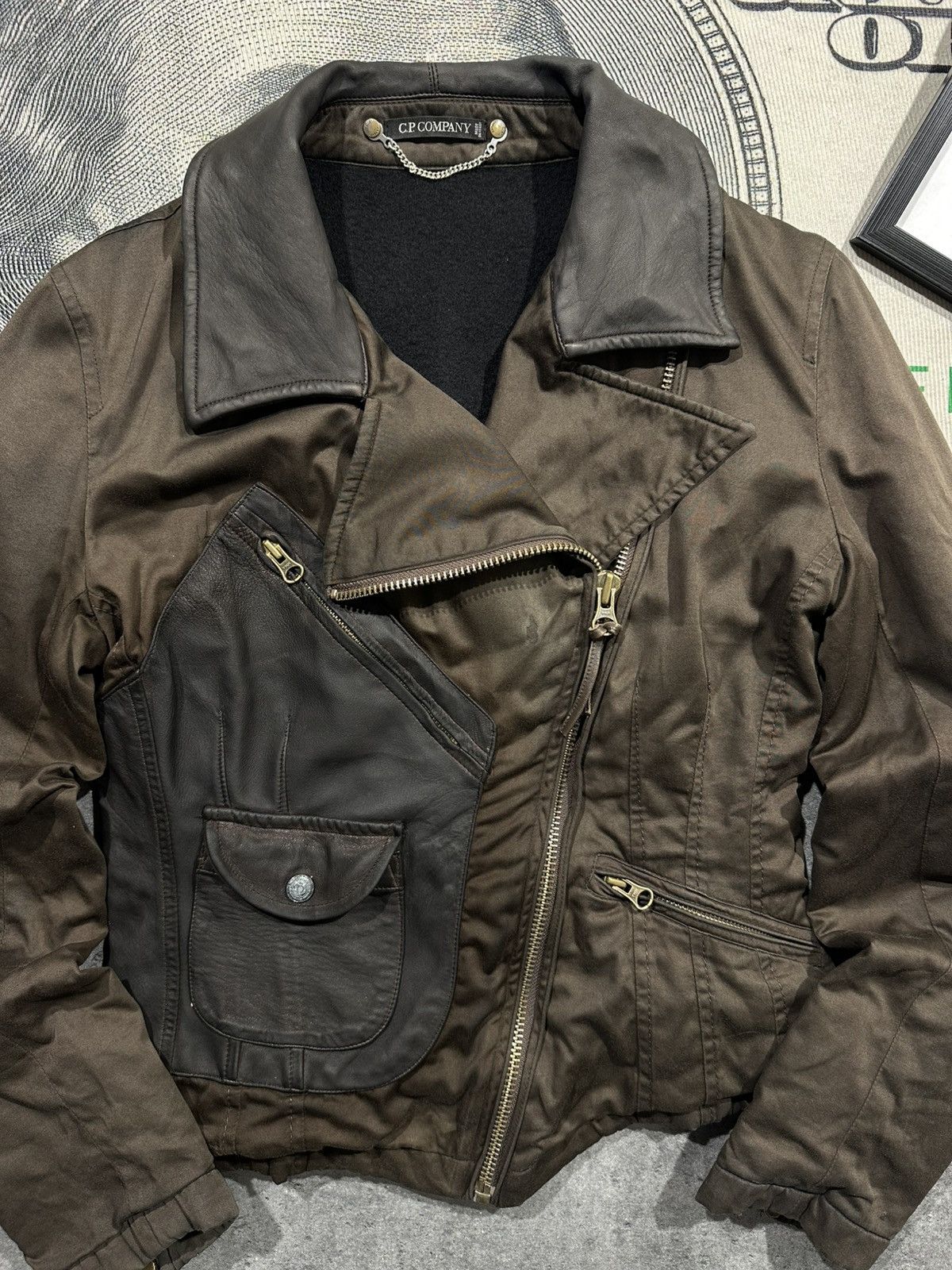 C.P. Company C.P. Company Vintage Leather Biker Motorcycle Jacket Size M / US 6-8 / IT 42-44 - 3 Thumbnail
