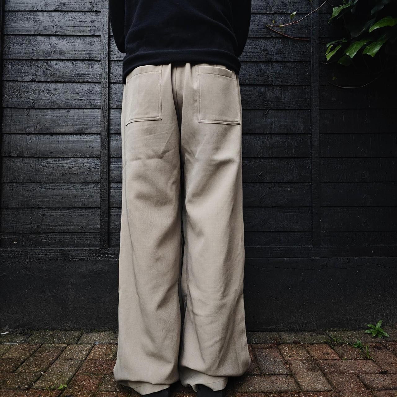 Other Japanese Beige Wide Leg Pleated Trousers Size US 32 / EU 48 - 5 Thumbnail