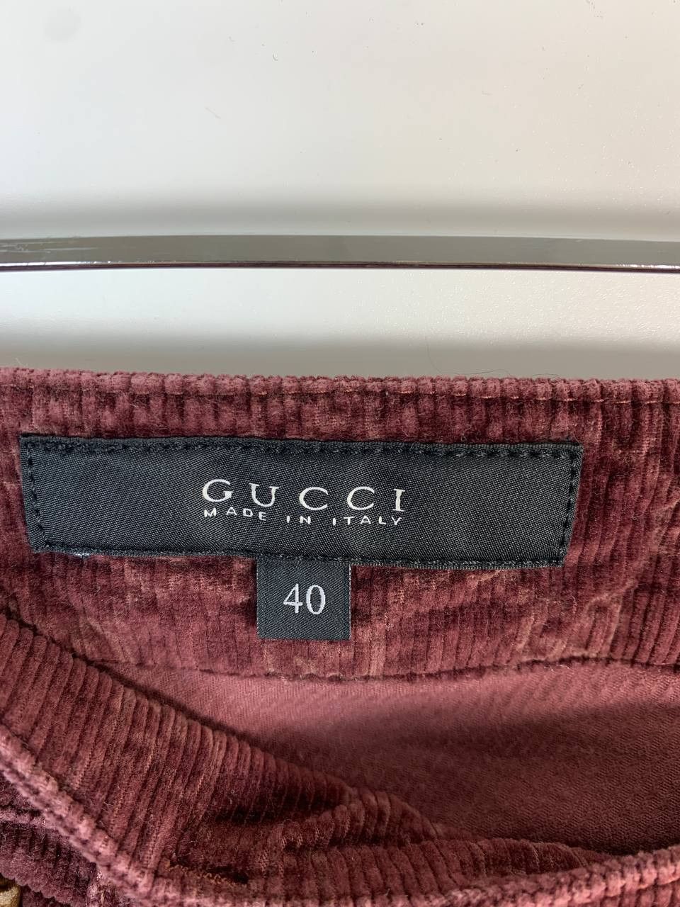 Gucci Women's Skinny Legging purple Cotton Elastane Velvet Pants Size 27" / US 4 / IT 40 - 4 Thumbnail