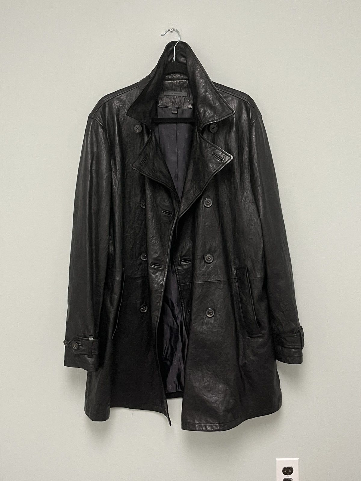 John Varvatos Leather trench coat. 48 Size US M / EU 48-50 / 2 - 11 Thumbnail