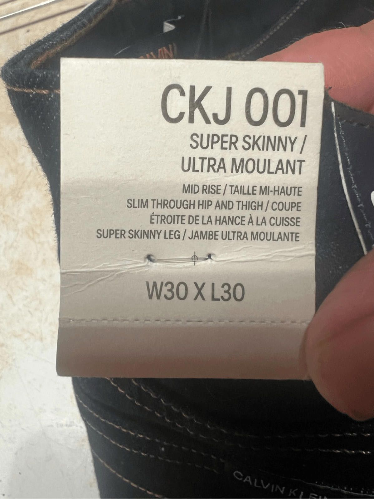 Calvin Klein Calvin Klein Womans Super Skinny Mid Rise Jeans Sz 30/30 NWT Size 30" / US 8 / IT 44 - 4 Thumbnail