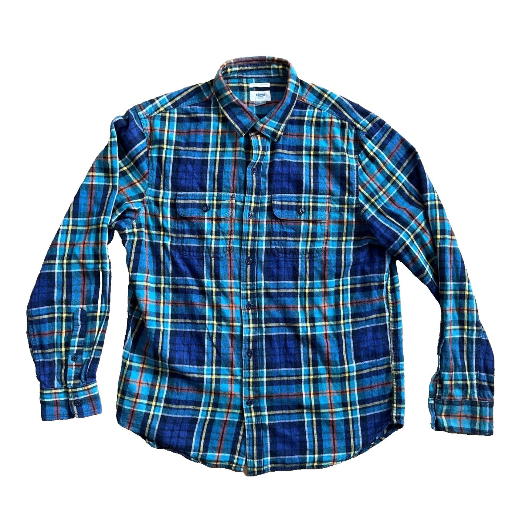 Old Navy OLD NAVY Flannel Shirt Men L Light Green Red Plaid Hike Outdoor Regular Fit L Mens Shirt Plaid Color Multicolor Casual Travel Size US L / EU 52-54 / 3 - 2 Thumbnail