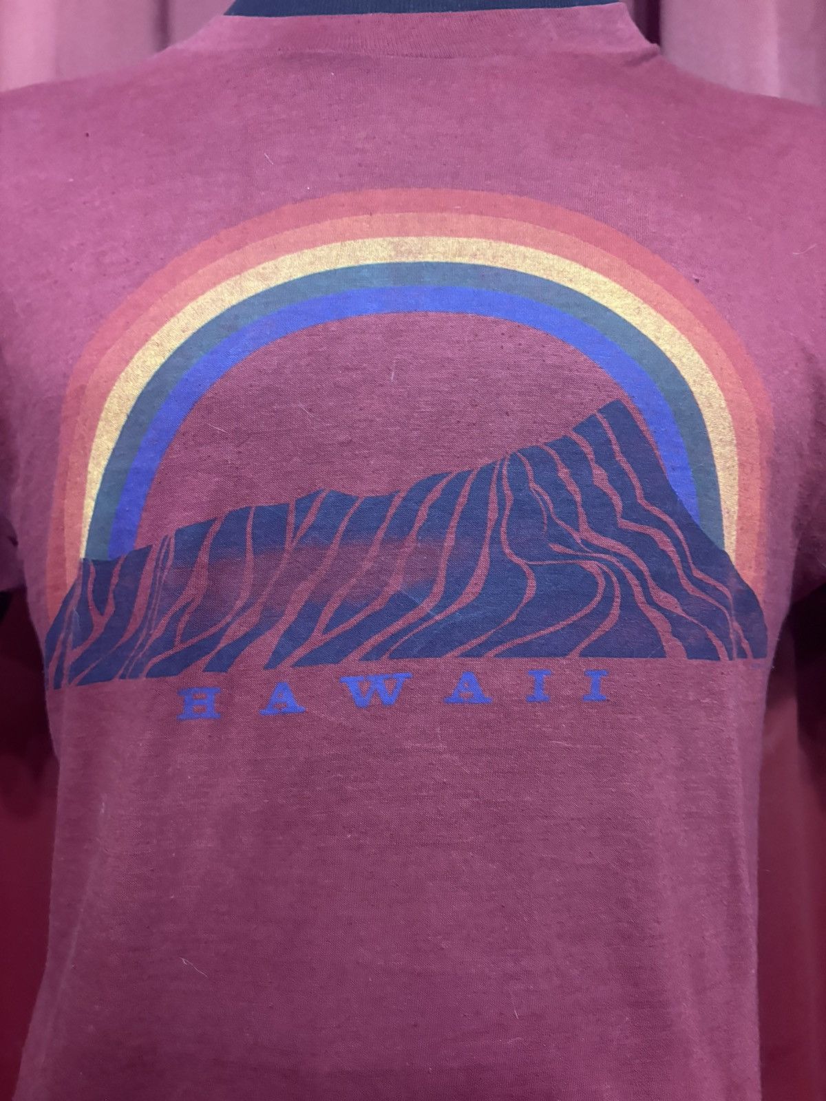 Vintage Vintage Hawaii Souvenir Tshirt 80’s Volcano Rainbow Boho Size US L / EU 52-54 / 3 - 3 Thumbnail