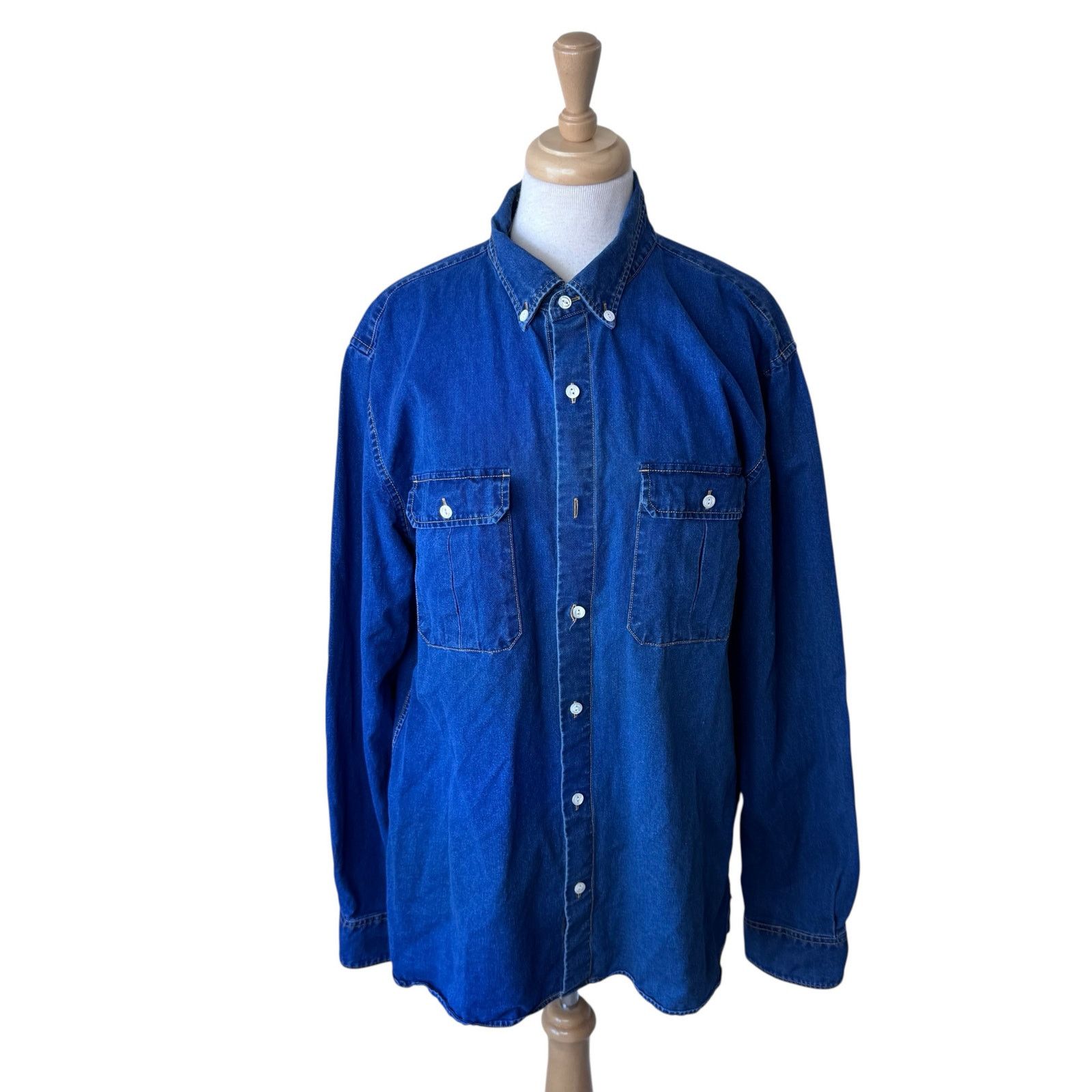 Bonobos BONOBOS 100% Cotton Slim Fit XL Long Denim Button Up Shirt Size US XL / EU 56 / 4 - 1 Thumbnail