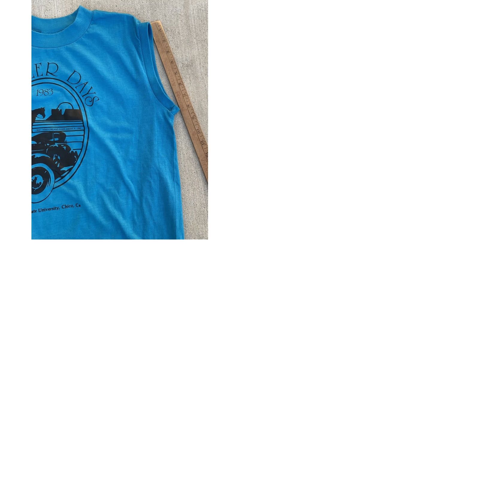 Vintage VINTAGE Sunbelt Sportswear Pioneer Days 1983 Chico State University Muscle Tee Sleeveless T Shirt L Men California University 80s Graphic Print Size US L / EU 52-54 / 3 - 12 Thumbnail