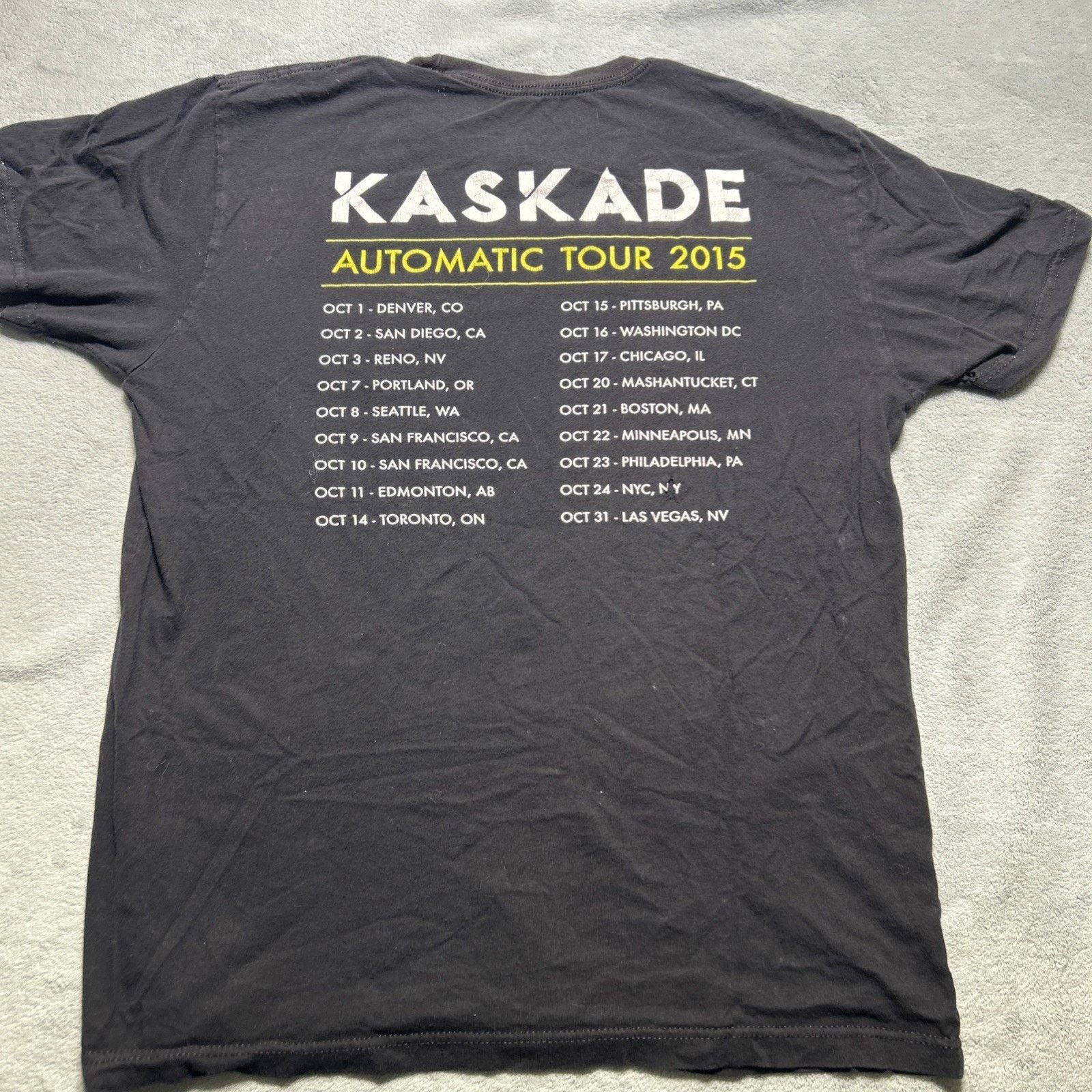 Hanes Kaskade 2015 Automatic Tour Tee Shirt Mens Medium DJ EDM Size US M / EU 48-50 / 2 - 14 Thumbnail