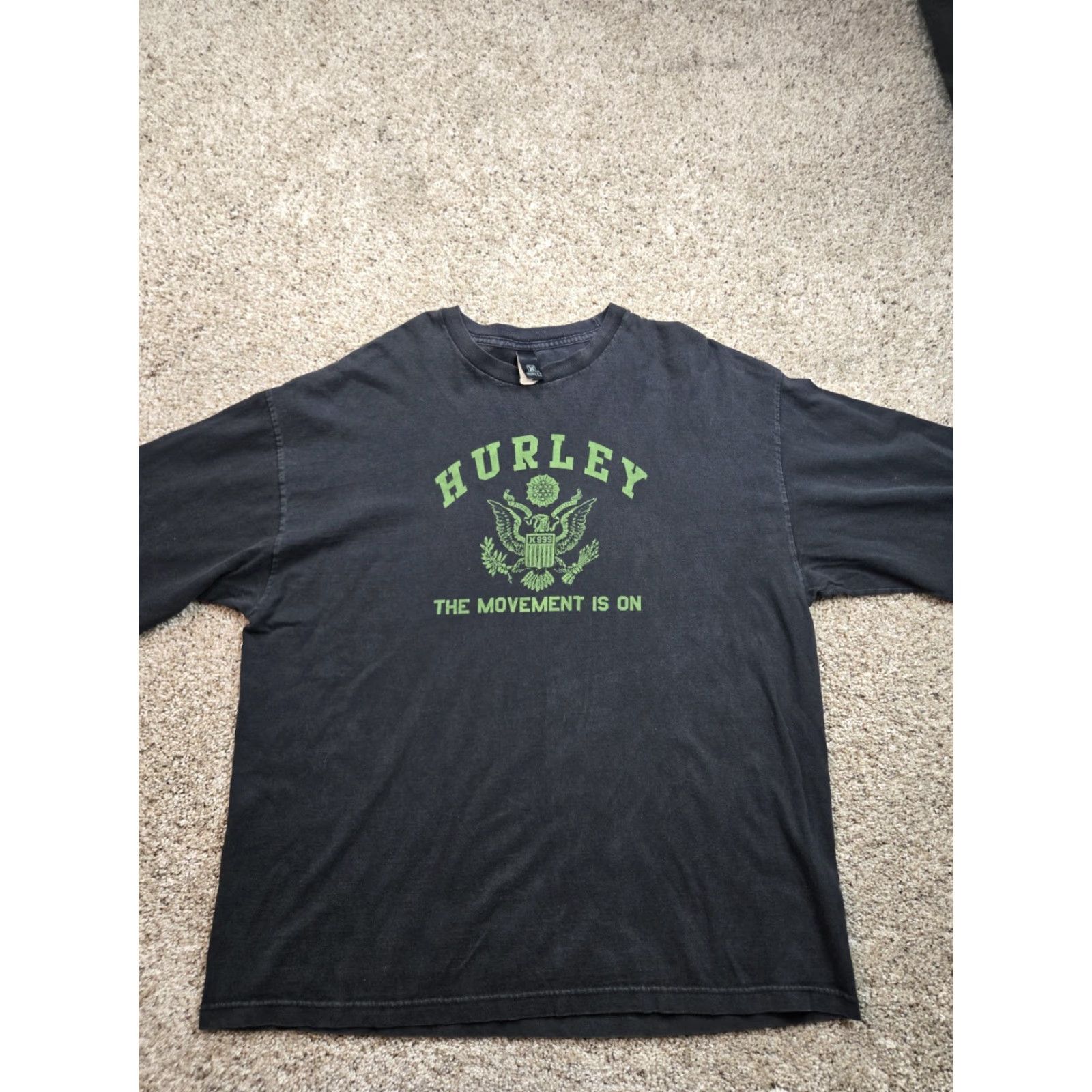 Hurley Vintage Hurley Shirt 2XL Mens Black Long Sleeve The Movement Graphic Skater Y2K Size US XXL / EU 58 / 5 - 3 Thumbnail