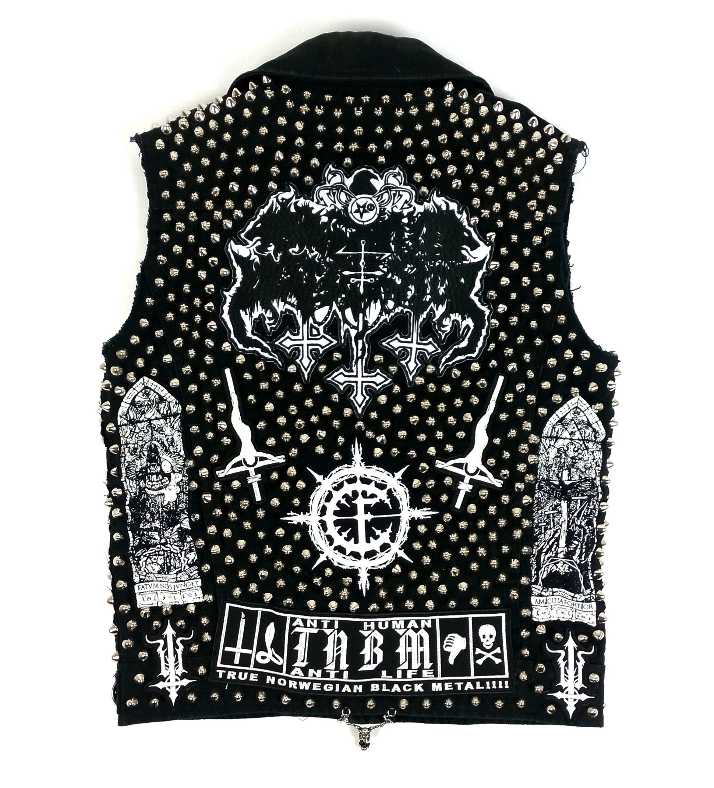 Studded Battle Vest Leather Battle Vest Metal Heavy Metal Vest