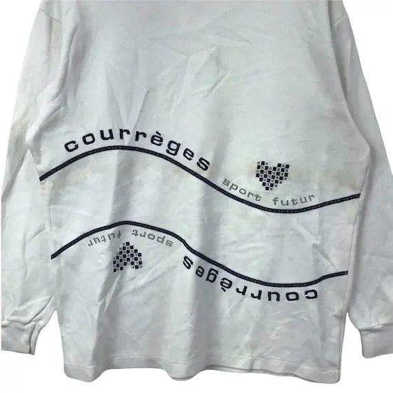 Courreges Vtg COURREGES PARIS FUTUR Love Embroidery Sweatshirt Sweater Size L / US 10 / IT 46 - 5 Thumbnail