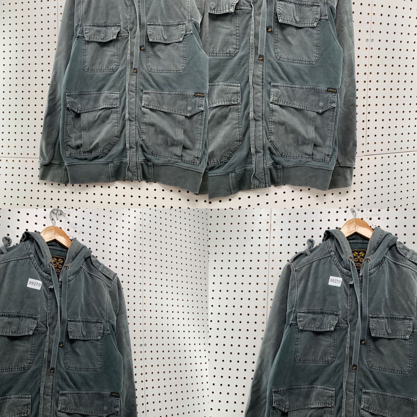 Alpinestars VINTAGE Alpinestars Hoodie Zip Jacket Mens Medium Distressed Gray Biker 21X28 Size US M / EU 48-50 / 2 - 8 Thumbnail