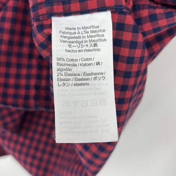 J.Crew J. Crew Factory Slim Flex Washed Red Gingham Long Sleeve S Size US S / EU 44-46 / 1 - 6 Thumbnail