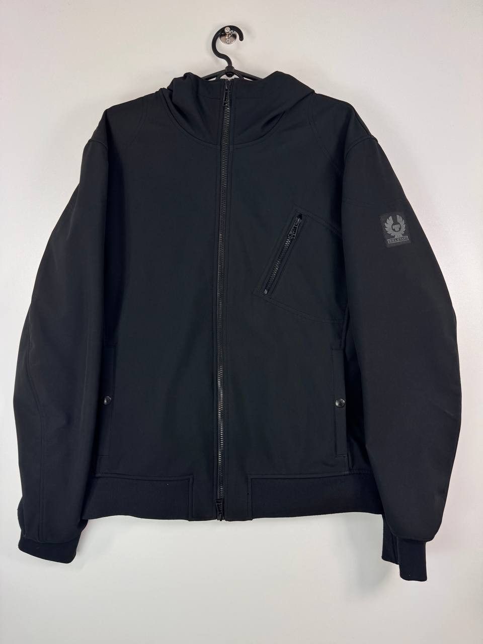 Belstaff Belstaff Softshell Hooded Jacket Black Zip Up Coat Size M Size US M / EU 48-50 / 2 - 1 Thumbnail