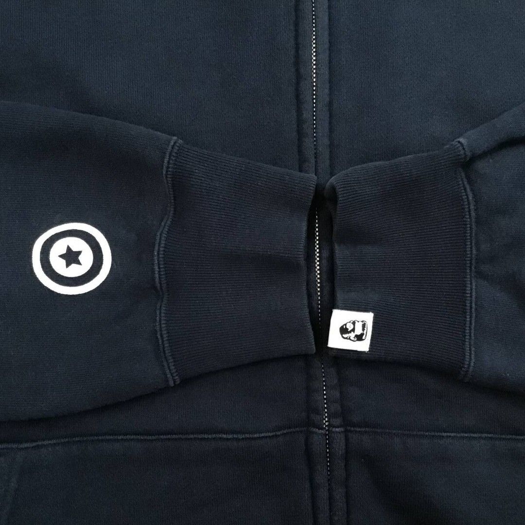 Bape 2007 BAPE Blue camo x Navy shark full zip hoodie APE NIGO Size US L / EU 52-54 / 3 - 7 Thumbnail