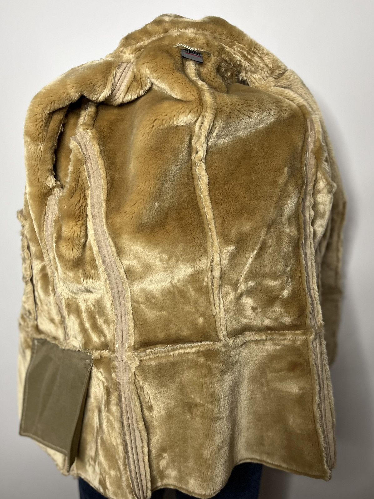 CINQUE Beige women's sheepskin coat artificial soft fur Cinque 36 Size S / US 4 / IT 40 - 10 Thumbnail