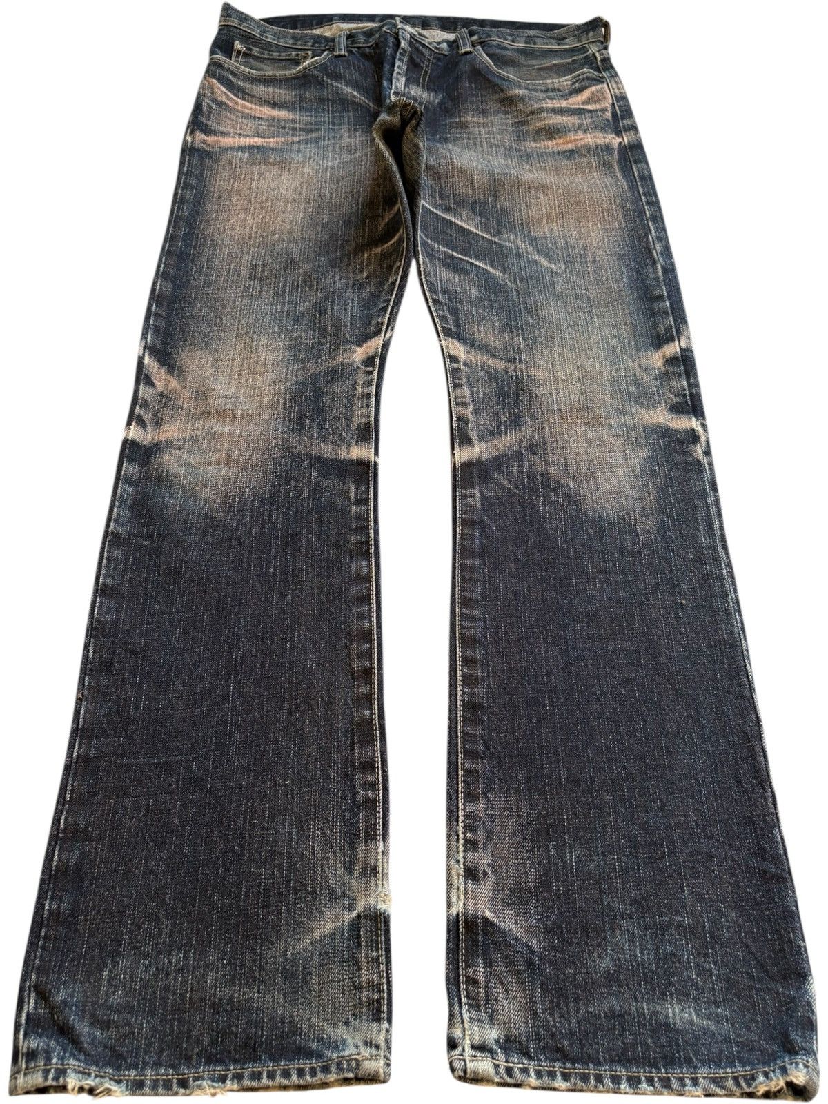Takeo Kikuchi Vintage Takeo Kikuchi Rusty Mud Wash Distressed Bootcut Jean Size US 35 - 1 Thumbnail