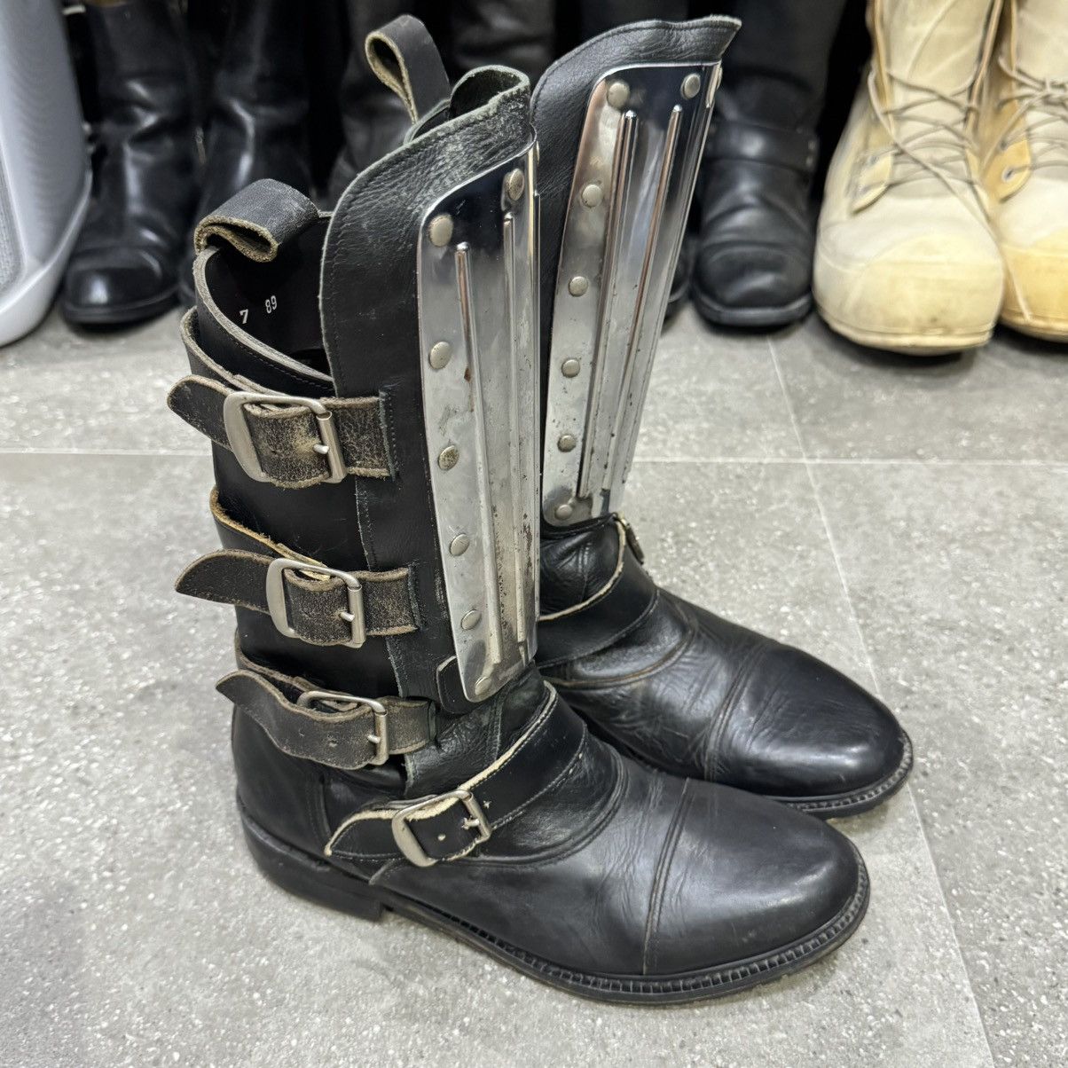 Dr. Martens Vintage Mad Max Avant Garde Metal Plated Leather Boots Size US 7 / EU 40 - 12 Thumbnail