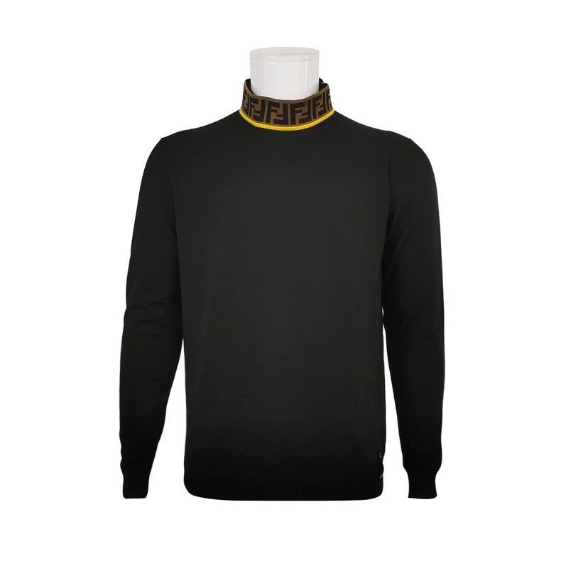 Fendi Fendi Wool Blend Colorblock Turtleneck Sweater Size US L / EU 52-54 / 3 - 1 Thumbnail