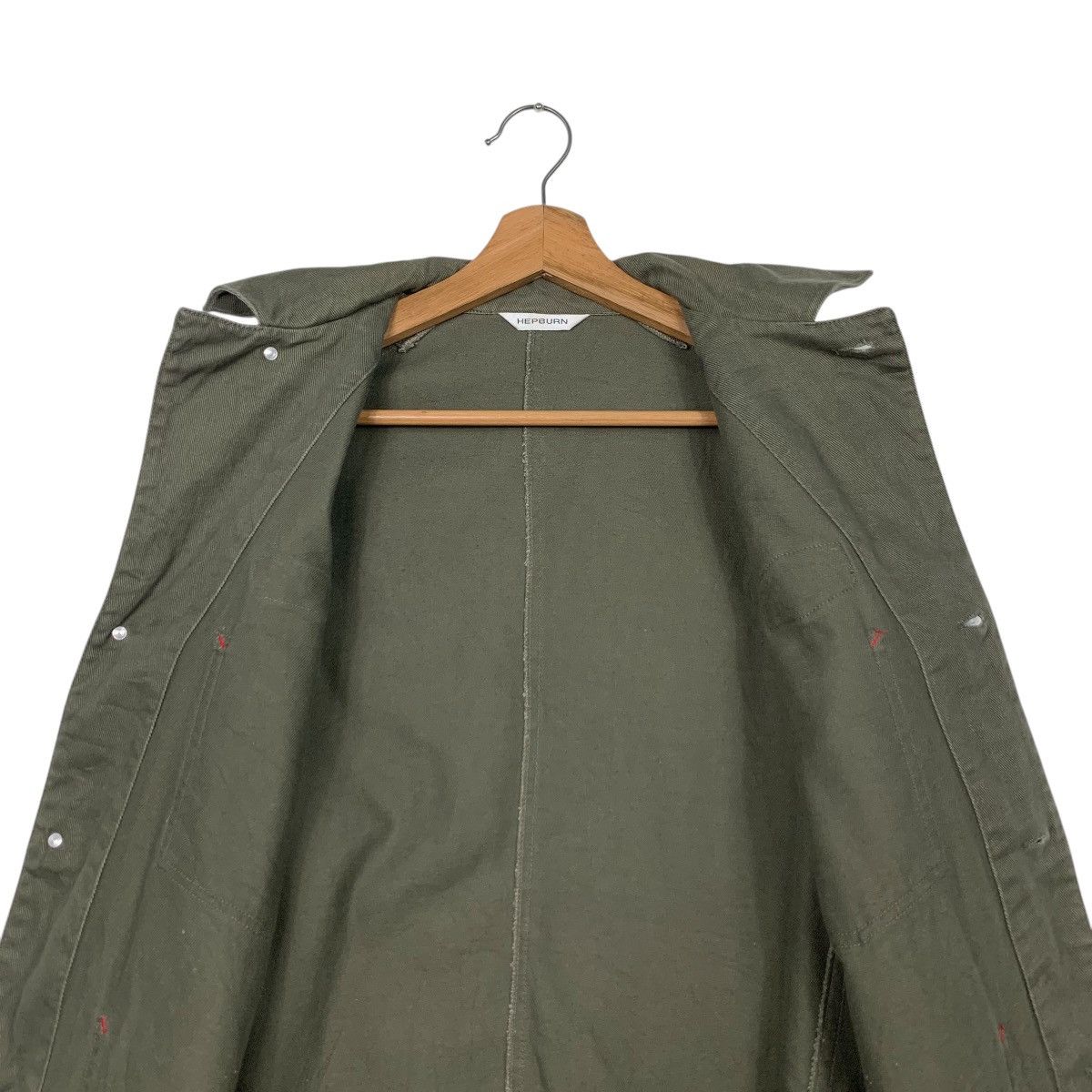 Japan Rags HEPBURN Olive Green Workwear Chore Jacket #2590-C117 Size US M / EU 48-50 / 2 - 14 Thumbnail