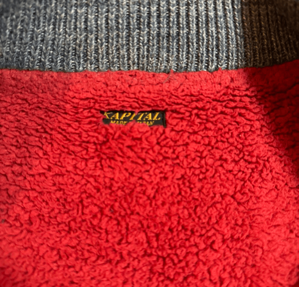 Kapital Kapital Boro Gaudy 7G Knit Fleece-Lined Bomber Jacket Size US L / EU 52-54 / 3 - 4 Thumbnail