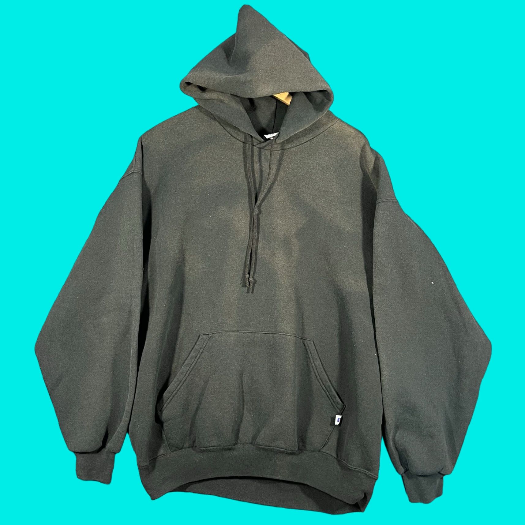 Russell Athletic VINTAGE Russell Athletic Hoodie Sweatshirt Mens XL 90s Boxy Pullover Black Sweatshirt Hoodie Pockets Retro Skater Size US XL / EU 56 / 4 - 1 Thumbnail
