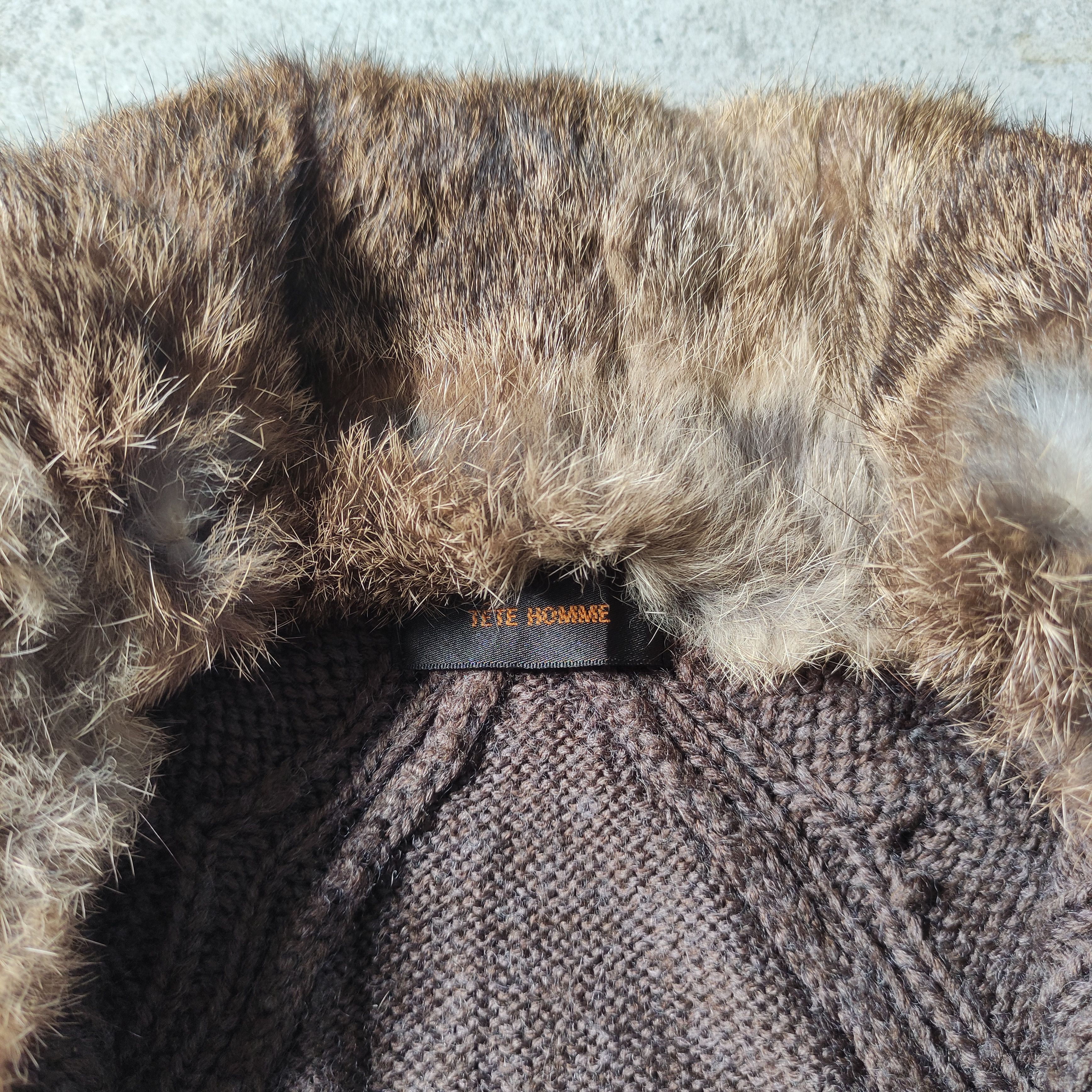 TETE HOMME FUR KNIT - Archive 2000s Japanese Brand
