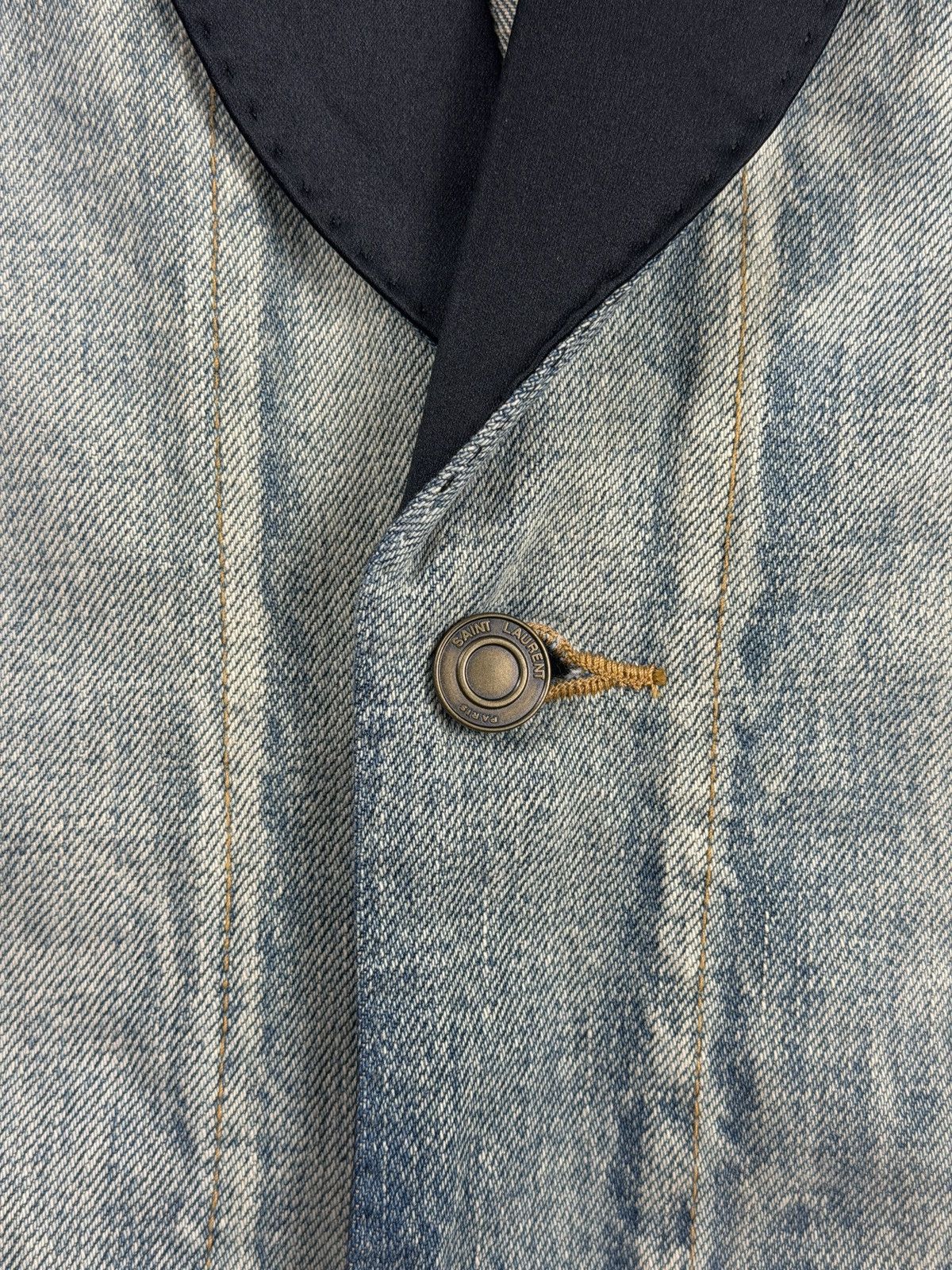 Saint Laurent Paris SS16 LE SMOKING DENIM VEST Size US M / EU 48-50 / 2 - 2 Thumbnail