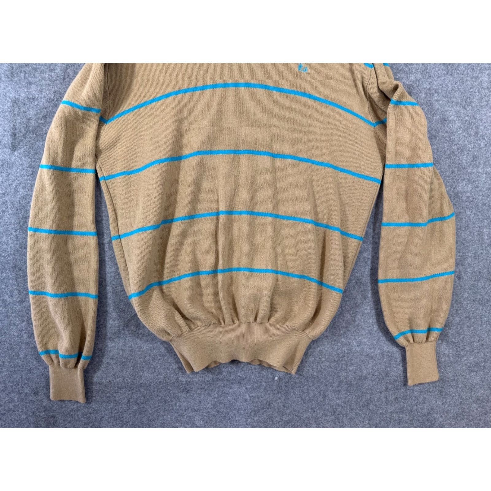 Roots Lifted Research Group LRG Sweater Mens XL Beige Striped Roots And Equipment Long Sleeve Crew Neck Knit Logo Pullover Size US XL / EU 56 / 4 - 4 Thumbnail