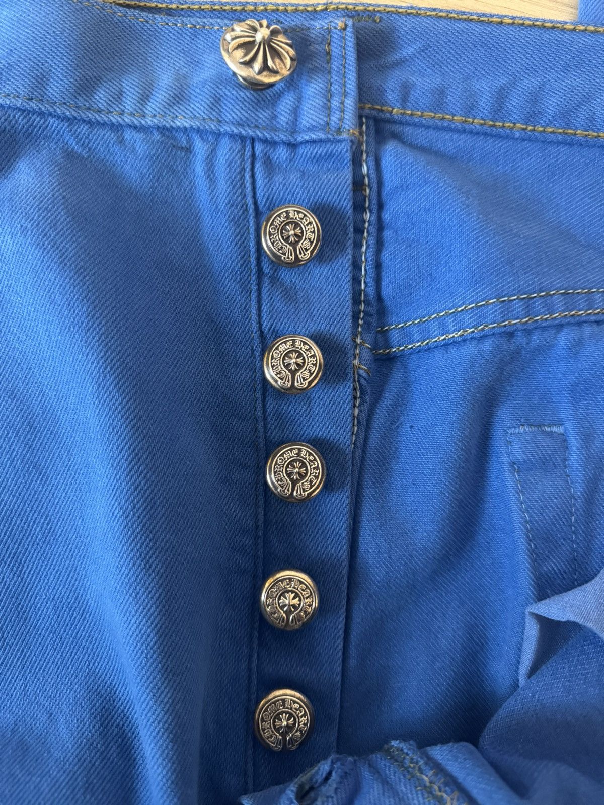 Chrome Hearts Chrome Hearts Blue Cross Patch Levis Size US 36 / EU 52 - 12 Thumbnail