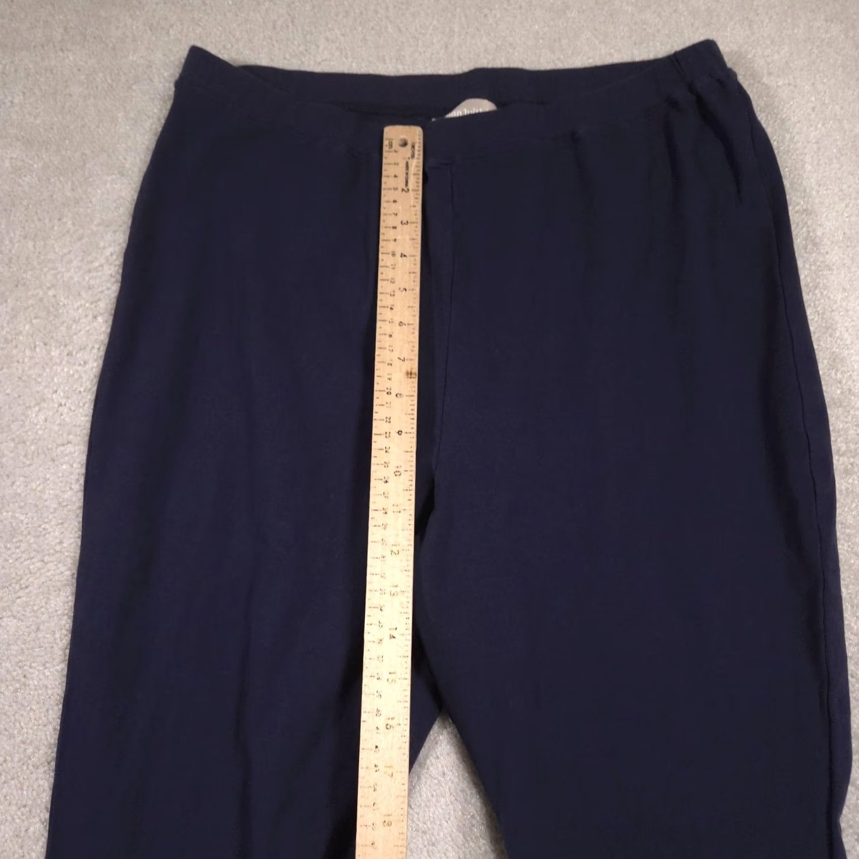 Vintage VINTAGE? No — Woman Within Leggings Womens 18/20 Blue High Rise Tall Knit Ankle Stretch Pants Size 40" / US 18 - 6 Thumbnail