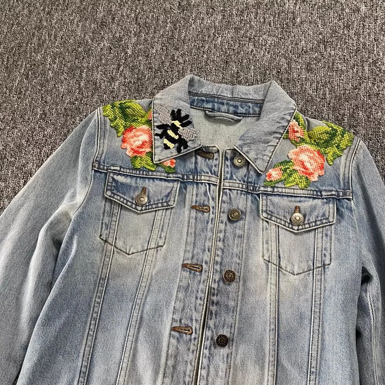 Gucci Gucci Size 36 Size 36 denim embroidered tiger little bee ja Size US XS / EU 42 / 0 - 8 Thumbnail
