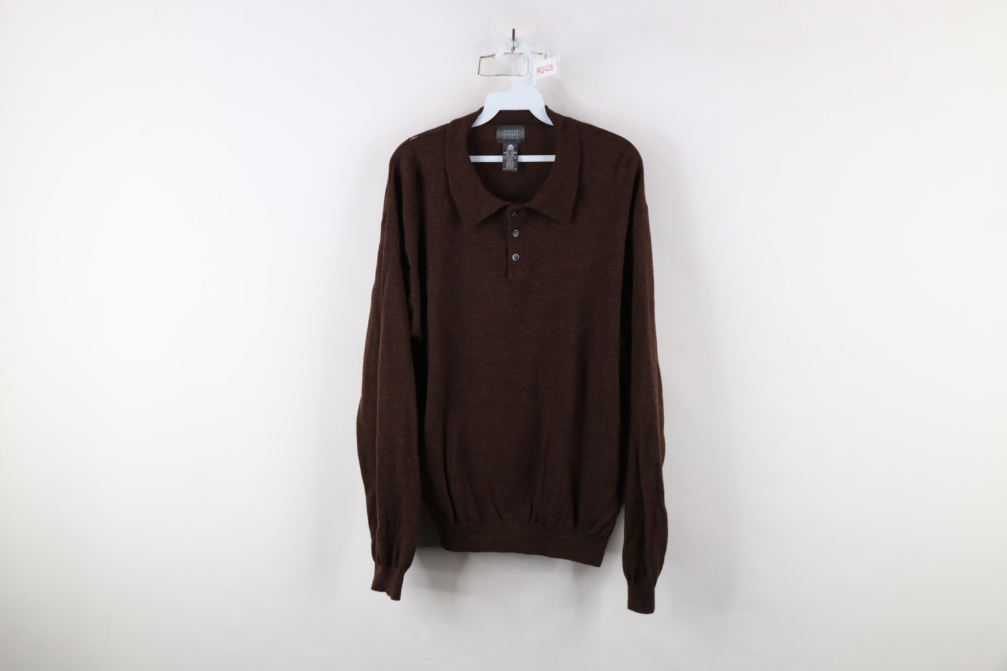 Vintage Vintage 90s Streetwear Merino Wool Knit Collared Sweater Size US XL / EU 56 / 4 - 1 Thumbnail