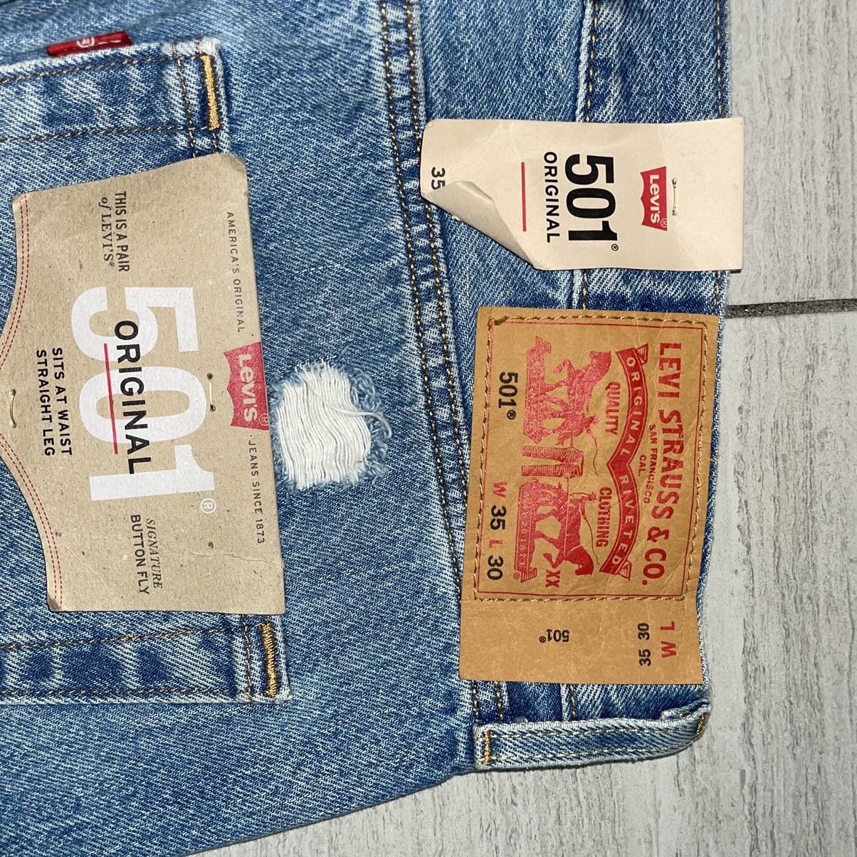 Levi's × Levi's Made & Crafted Levi’s Distressed 501 Denim Jeans Brand New Size US 35 - 6 Thumbnail