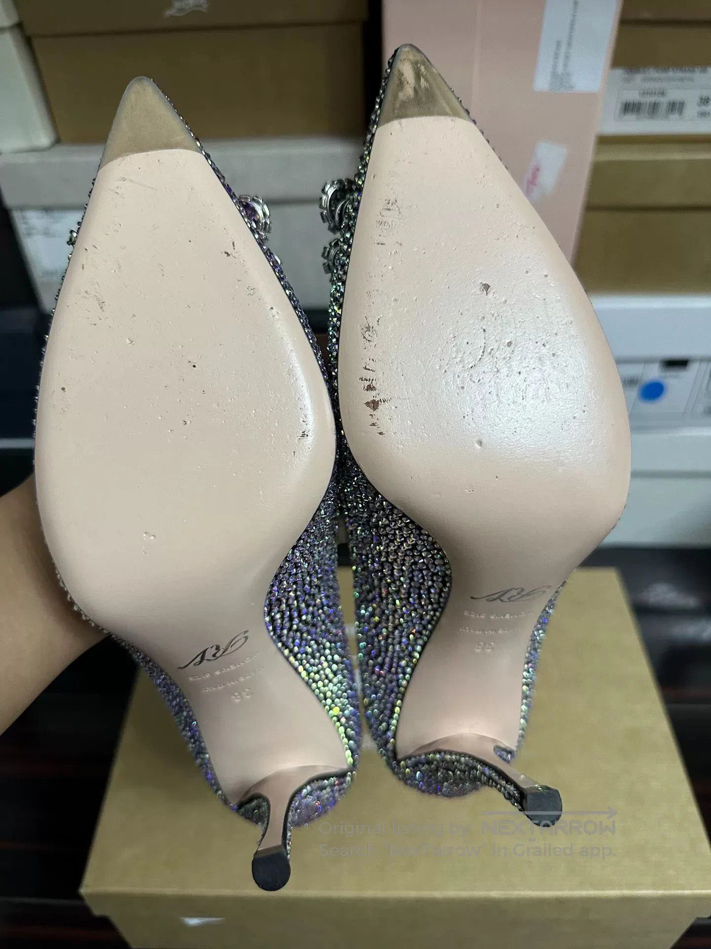 Roger Vivier Roger Vivier Crystal Embellished Heels. Size US 7 / IT 37 - 6 Thumbnail