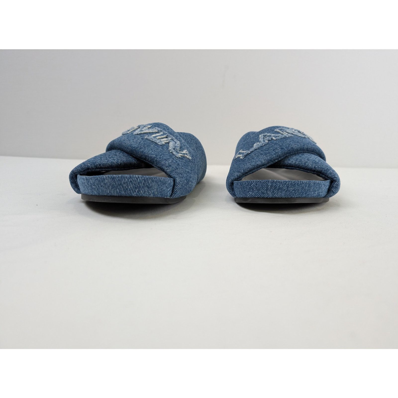 Lanvin o1rshd1 Cross Sandal Slipper with Denim in Blue Size US 11 / EU 44 - 9 Thumbnail