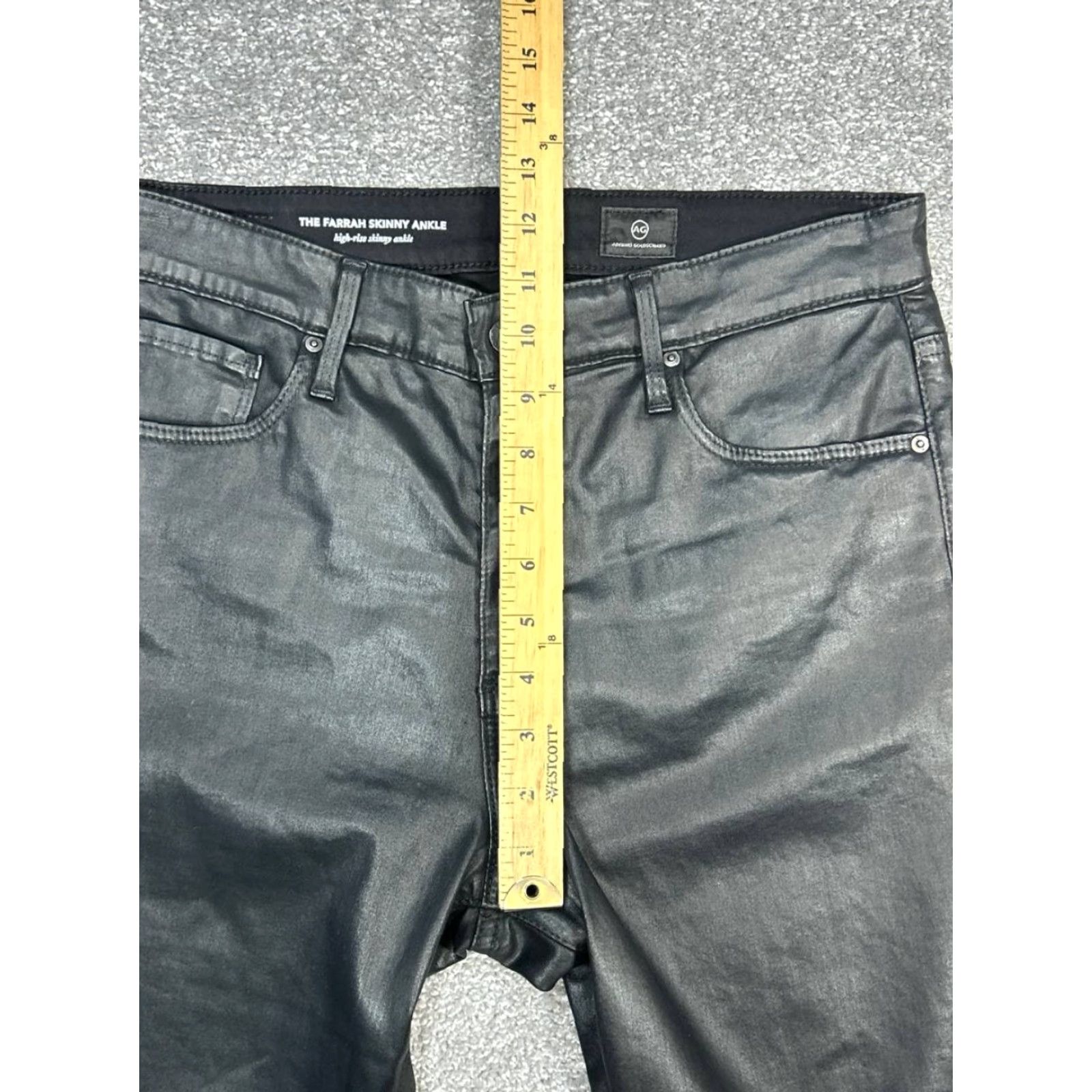 Vintage AG Adriano Goldschmied The Farrah Skinny Jeans Womens 30 Black Size 30" / US 8 / IT 44 - 5 Thumbnail