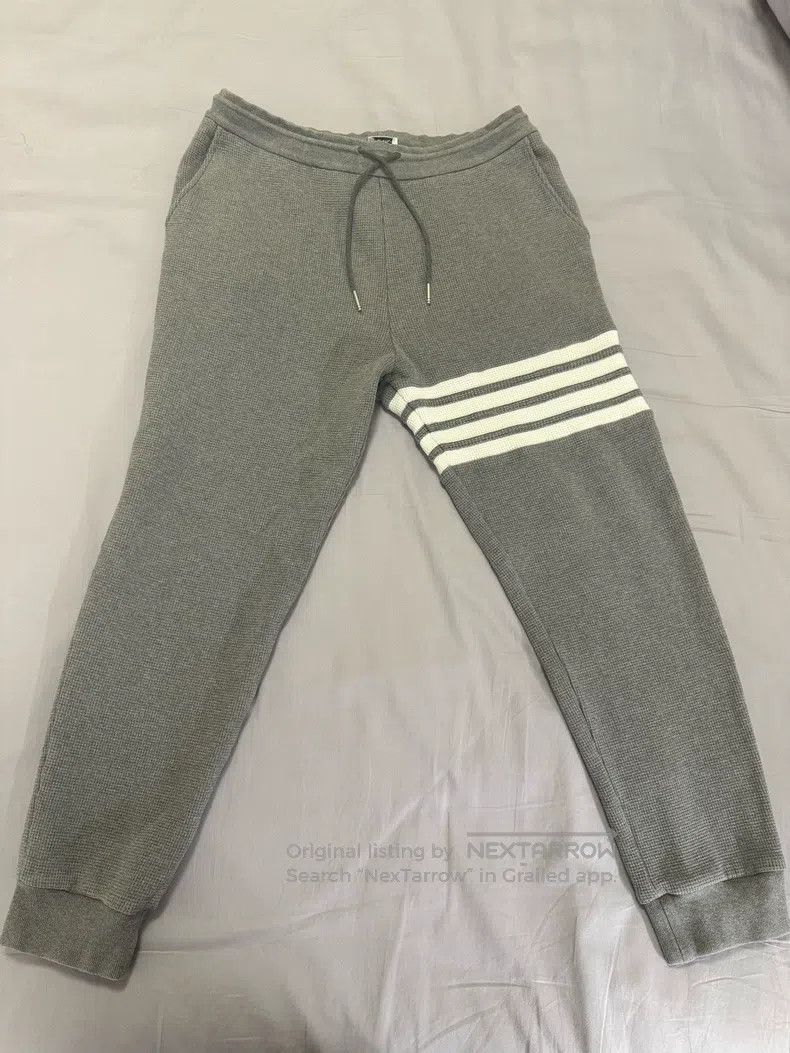 Thom Browne Thom Browne size 3 Waffle Knit Drawstring Bottom Sweatpants Size US 28 / EU 44 - 3 Thumbnail