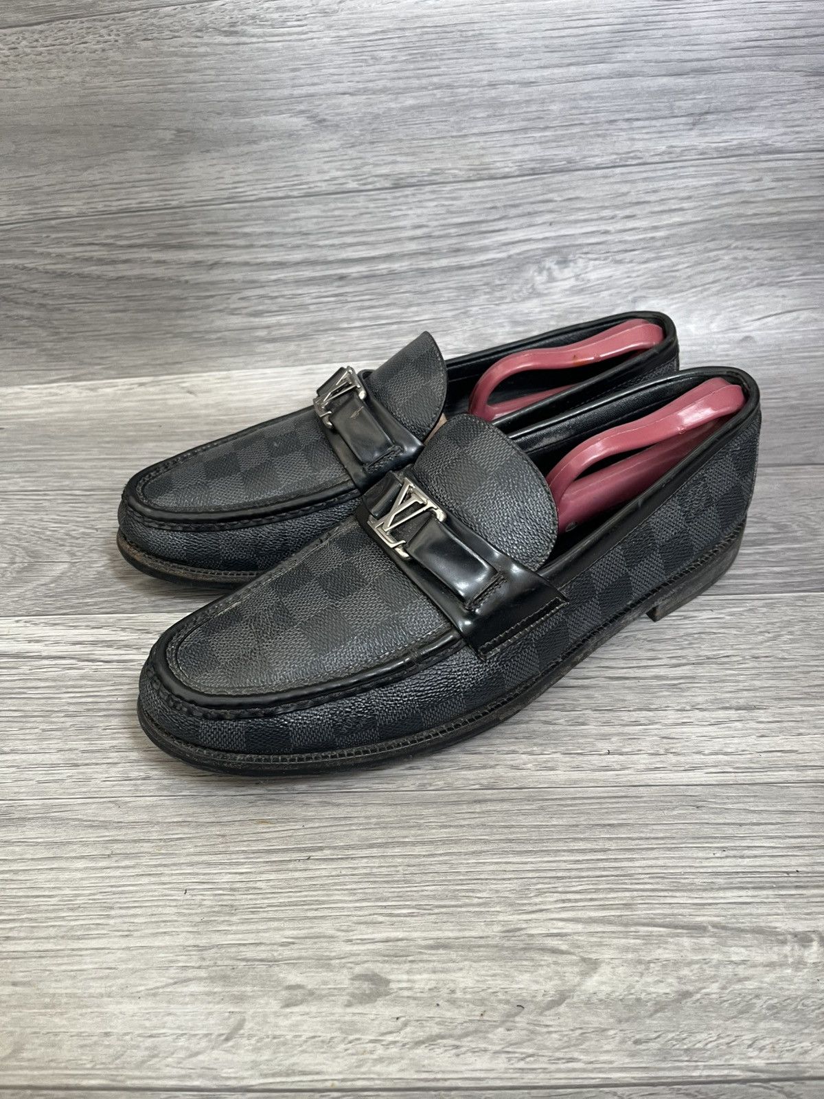 Louis Vuitton Louis Vuitton major damier graphite slip on loaers uk 7.5 Size US 8.5 / EU 41-42 - 1 Thumbnail